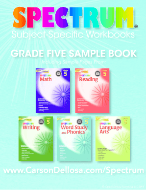 Grade 5 Math Workbook Sample