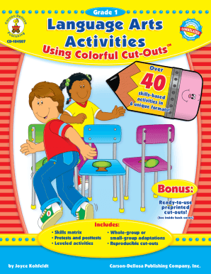 Language Arts Activities Using Colorful Cut-Outs