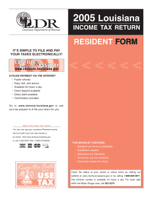 2005 Louisiana Resident Income Tax Return