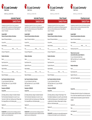 Automatic Payment Switch Form