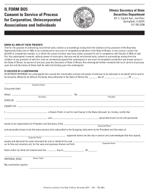 Illinois Consent to Service of Process