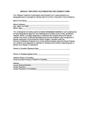 Consent to treatment form - consent form for college trip