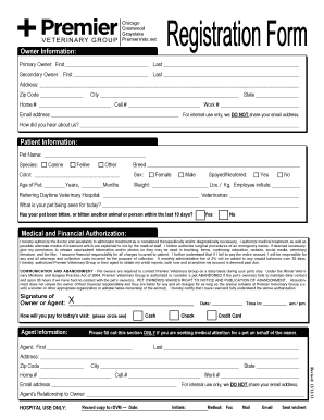 PremierVets Pet Medical Authorization Form