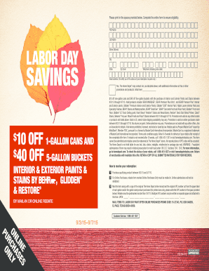 The Home Depot Paint Rebate Form