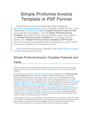 Invoice form - simple proforma invoice template