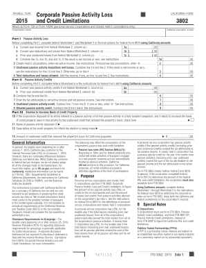 California Form 3802 Corporate Passive Activity Loss