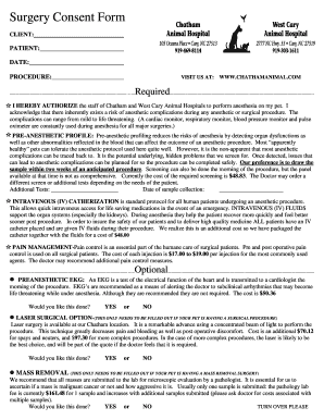Surgery Consent Form