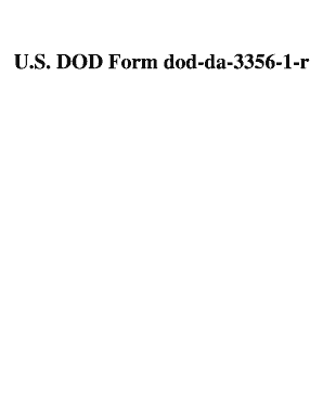 U.S. DOD Form dod-da-3356-1-r. Free download