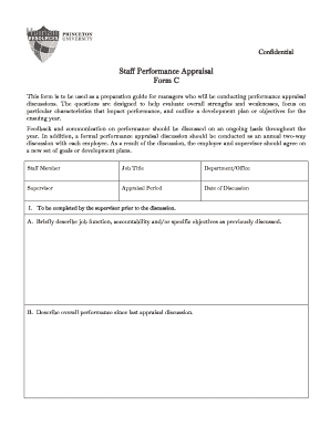 Staff Performance Appraisal Form