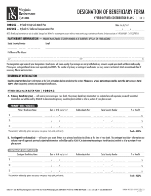 Designation of Beneficiary Form