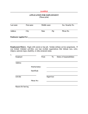 Application for Employment