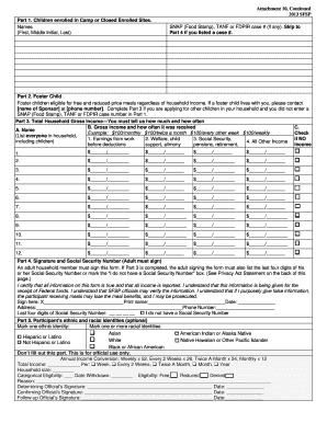 2013 Summer Food Service Program Income Eligibility Form
