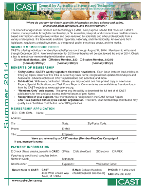 CAST Membership Application Form