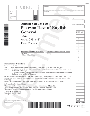 Pearson Test of English General Level 3