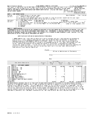 Hospital Cost Report Certification