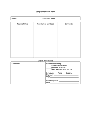 Employee Performance Evaluation Form