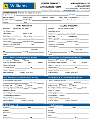 Rental Application Form