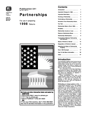 IRS Publication 541 Partnership Tax Guide