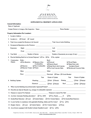 Supplemental Property Application