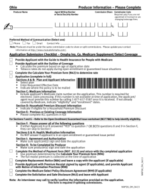 Ohio Medicare Supplement Application