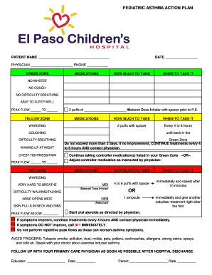 Pediatric Asthma Action Plan