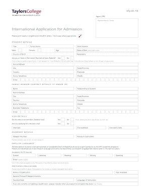 International Student Application Form