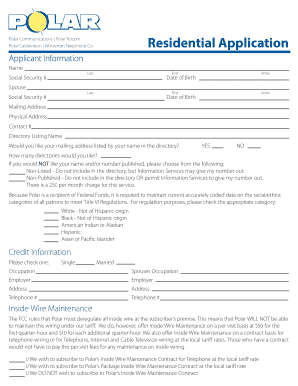 Polar Communications Residential Application
