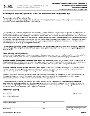 Parent Guardian Participation Agreement