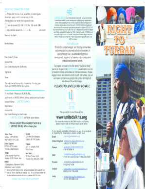 Monthly Donation Form