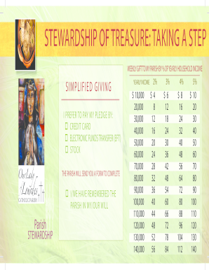 Parish Stewardship of Treasure Pledge Form