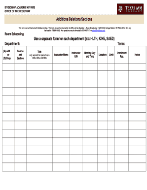 Room Scheduling Form