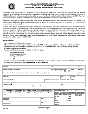 New York Driver Record Search Request