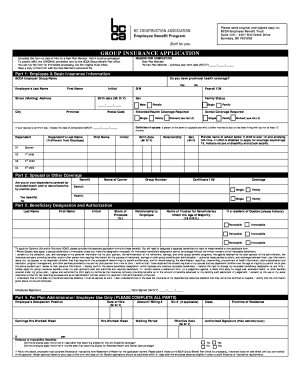 BCCA Group Insurance Application
