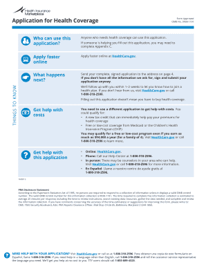 Health Coverage Application Form