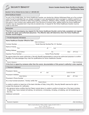 Home Healthcare Doubler Certification Form
