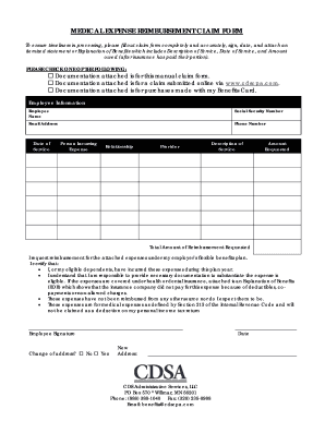 Medical Expense Reimbursement Claim Form