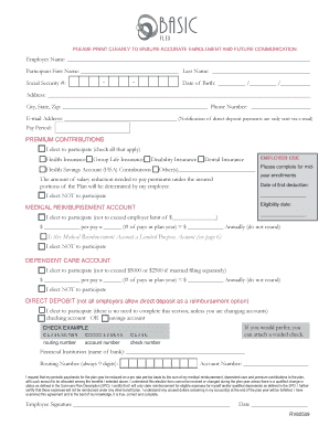 Employee Benefits Enrollment Form