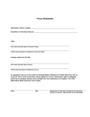 Proxy Statement for Shareholders' Meeting