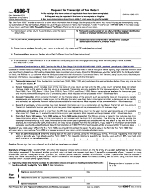 IRS Form 4506-T