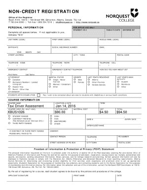 Non-Credit Registration Form