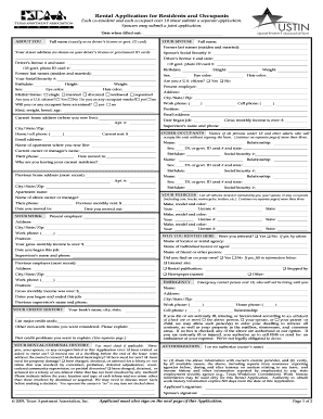Texas Rental Application Form
