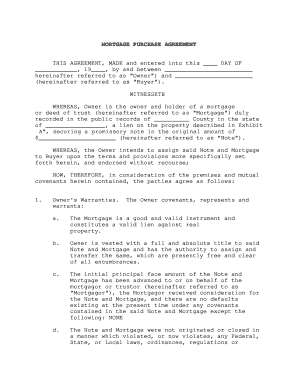 Mortgage Purchase Agreement