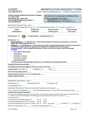 Mortgage Loan Modification Request Form