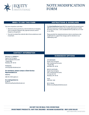 Note Modification Form