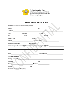 Credit Application Form