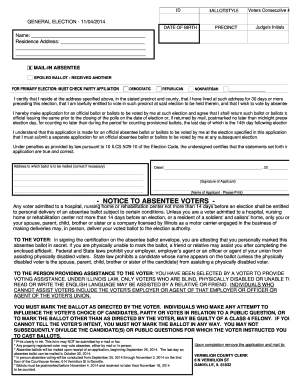Illinois Absentee Ballot Application