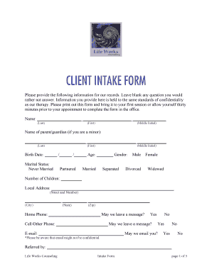 Client Intake Form