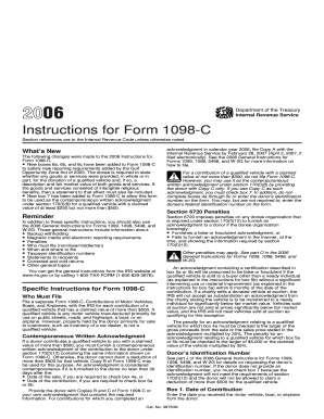 Instructions for Form 1098-C