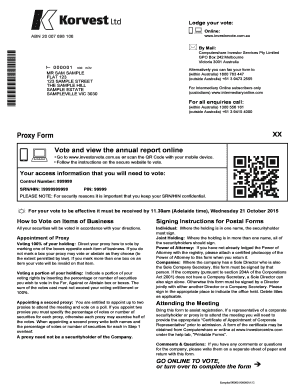 Proxy Form XX