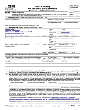 IRS Form 2848 Power of Attorney
